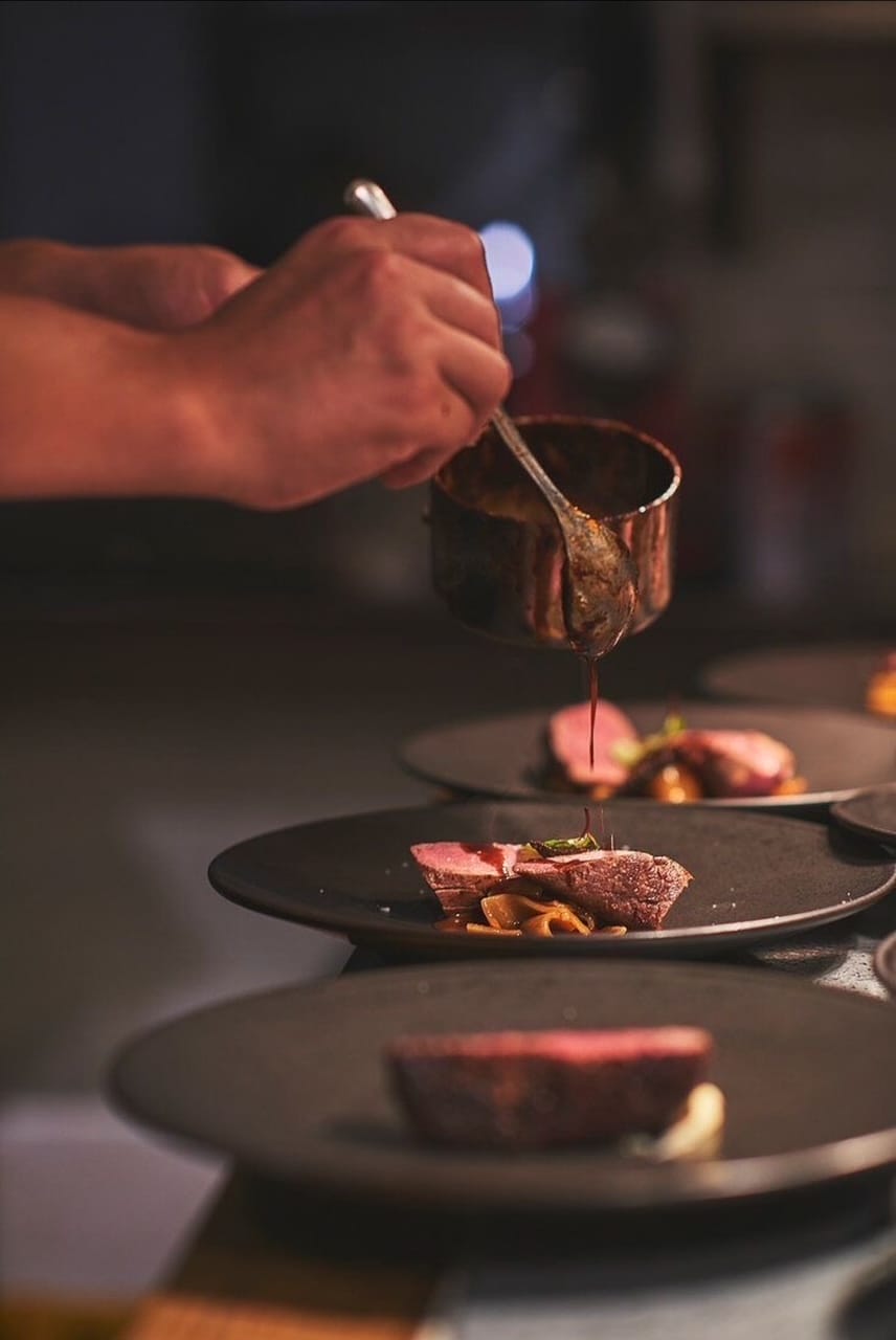 Veal fillet with veal broth