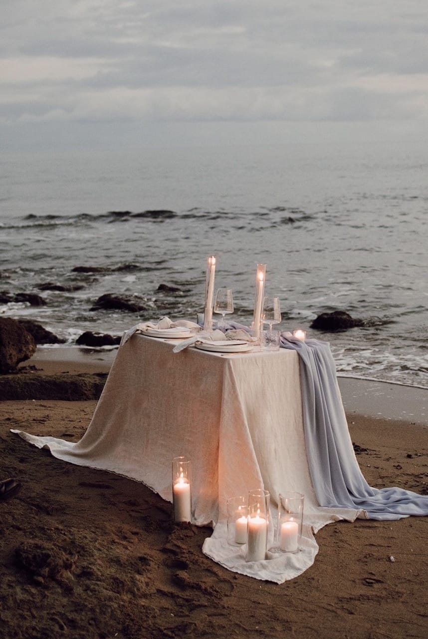 wedding table seaside
