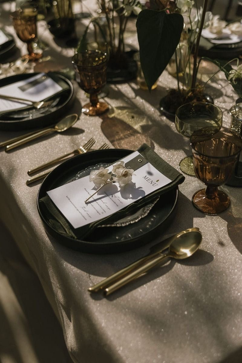 Beautifully arranged table setting for a special event with floral decorations